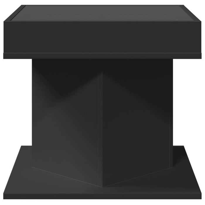 Măsuță de cafea cu LED, negru, 50x50x45 cm, lemn prelucrat - WALTI WALTI