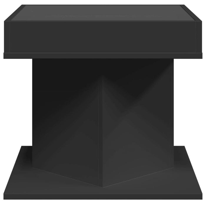 Măsuță de cafea cu LED, negru, 50x50x45 cm, lemn prelucrat - WALTI WALTI