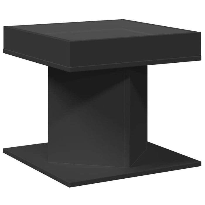 Măsuță de cafea cu LED, negru, 50x50x45 cm, lemn prelucrat - WALTI WALTI