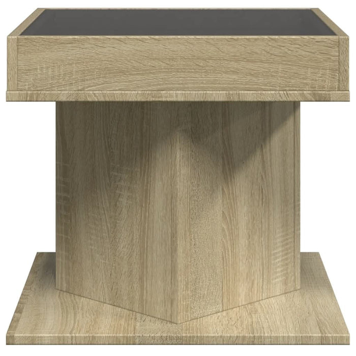 Măsuță de cafea cu LED stejar sonoma 50x50x45 cm lemn prelucrat - WALTI WALTI