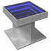 Măsuță de cafea cu LED, gri beton, 50x50x45 cm, lemn prelucrat - WALTI WALTI