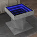 Măsuță de cafea cu LED, gri beton, 50x50x45 cm, lemn prelucrat - WALTI WALTI