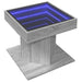 Măsuță de cafea cu LED sonoma gri 50x50x45cm lemn prelucrat - WALTI WALTI