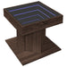 Măsuță de cafea cu LED stejar maro 50x50x45 cm lemn prelucrat - WALTI WALTI
