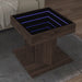 Măsuță de cafea cu LED stejar maro 50x50x45 cm lemn prelucrat - WALTI WALTI