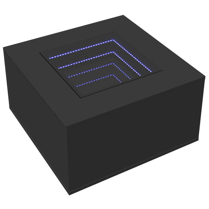 Măsuță de cafea cu LED, negru, 60x60x40 cm, lemn prelucrat WALTI