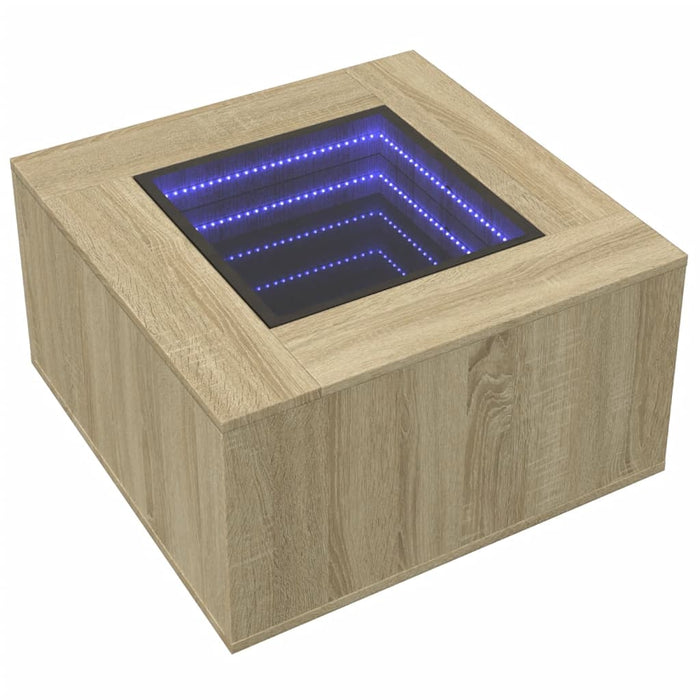 Măsuță cafea cu LED, stejar Sonoma, 60x60x40 cm, lemn prelucrat - WALTI WALTI