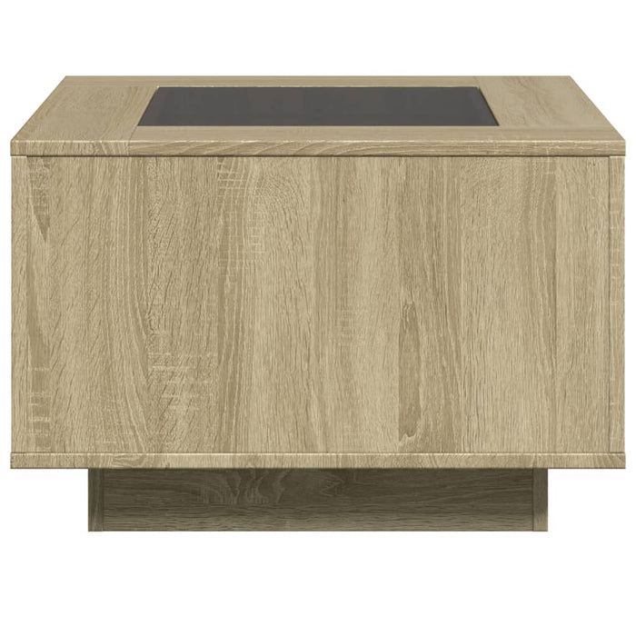 Măsuță cafea cu LED, stejar Sonoma, 60x60x40 cm, lemn prelucrat - WALTI WALTI