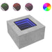 Măsuță de cafea cu LED, gri beton, 60x60x40 cm, lemn prelucrat - WALTI WALTI