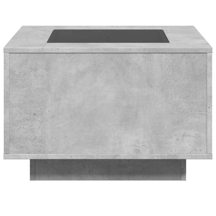 Măsuță de cafea cu LED, gri beton, 60x60x40 cm, lemn prelucrat - WALTI WALTI