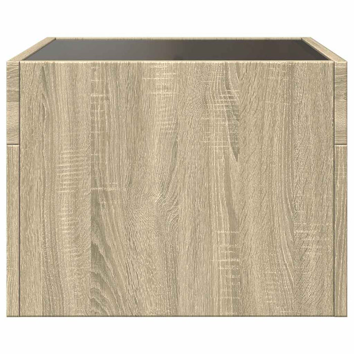 Măsuță de cafea cu LED infinity, stejar sonoma, 40x40x30 cm - WALTI WALTI