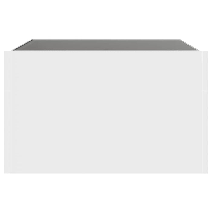 Măsuță de cafea cu LED infinity, alb, 50x50x30 cm WALTI