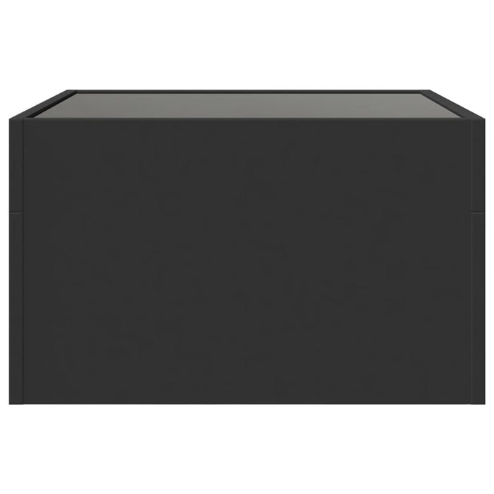 Măsuță de cafea cu LED infinity, negru, 50x50x30 cm WALTI
