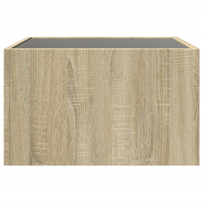 Măsuță de cafea cu LED infinity, stejar sonoma, 50x50x30 cm - WALTI WALTI