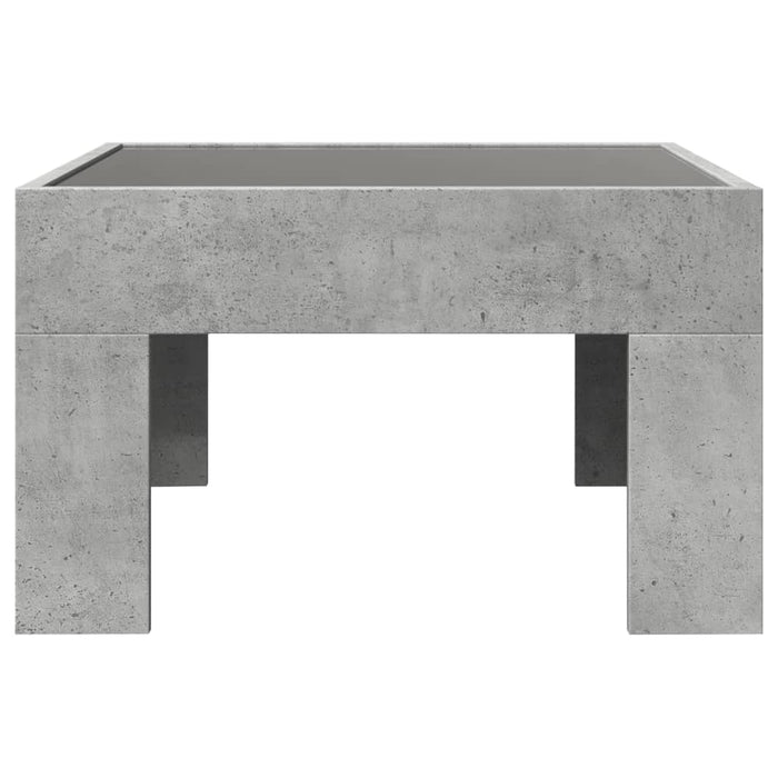 Măsuță de cafea cu LED infinity, gri beton, 50x50x30 cm WALTI
