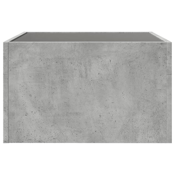 Măsuță de cafea cu LED infinity, gri beton, 50x50x30 cm WALTI