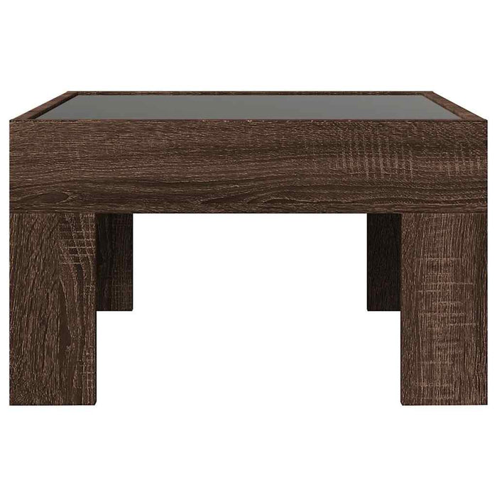 Măsuță de cafea cu LED infinity, stejar maro, 50x50x30 cm - WALTI WALTI