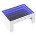 Măsuță de cafea cu LED infinity, alb, 70x50x30 cm - WALTI WALTI