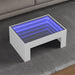 Măsuță de cafea cu LED infinity, alb, 70x50x30 cm - WALTI WALTI
