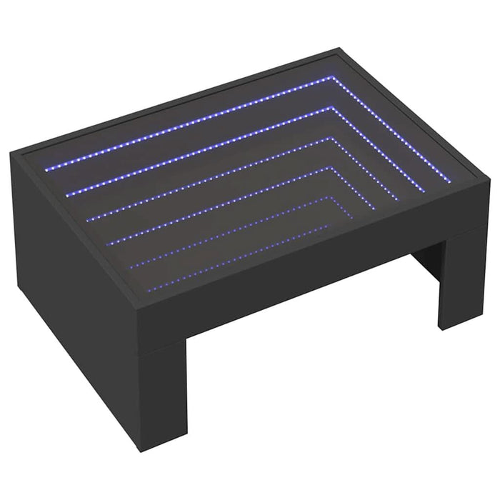 Măsuță de cafea cu LED infinity, negru, 70x50x30 cm - WALTI WALTI