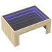 Măsuță de cafea cu LED infinity, stejar sonoma, 70x50x30 cm - WALTI WALTI