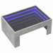 Măsuță de cafea cu LED infinity, gri beton, 70x50x30 cm - WALTI WALTI