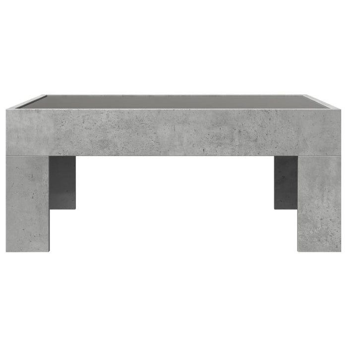 Măsuță de cafea cu LED infinity, gri beton, 70x50x30 cm - WALTI WALTI