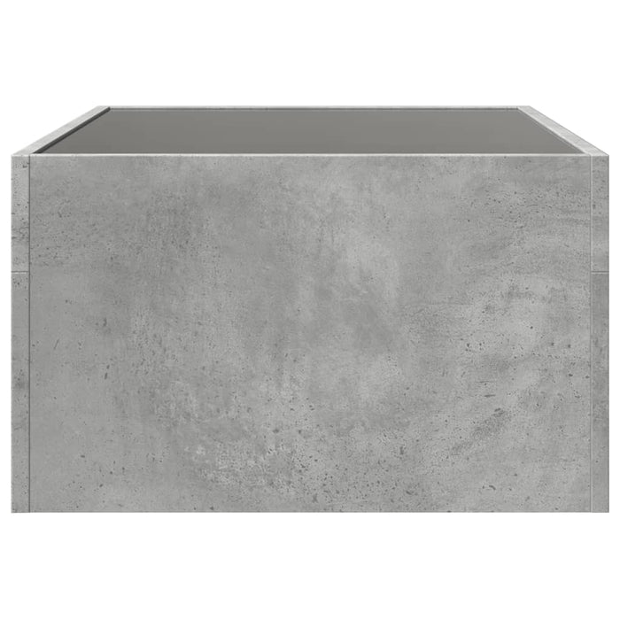 Măsuță de cafea cu LED infinity, gri beton, 70x50x30 cm - WALTI WALTI