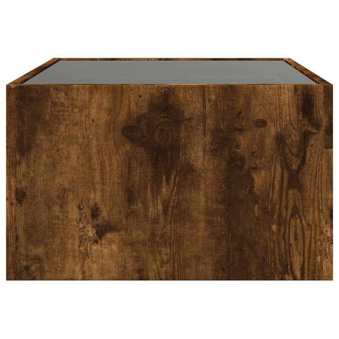 Măsuță de cafea cu LED infinity, stejar fumuriu, 70x50x30 cm - WALTI WALTI