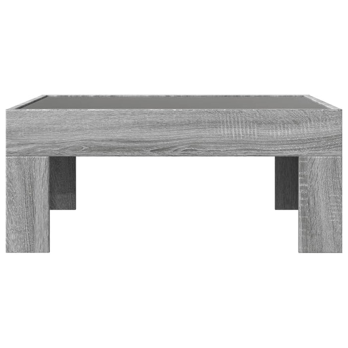 Măsuță de cafea cu LED infinity, gri sonoma, 70x50x30 cm - WALTI WALTI
