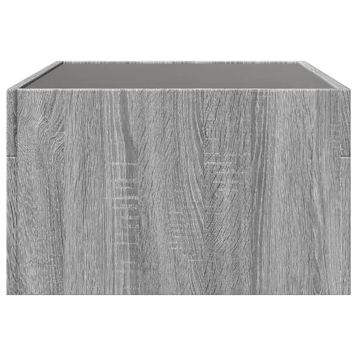 Măsuță de cafea cu LED infinity, gri sonoma, 70x50x30 cm - WALTI WALTI