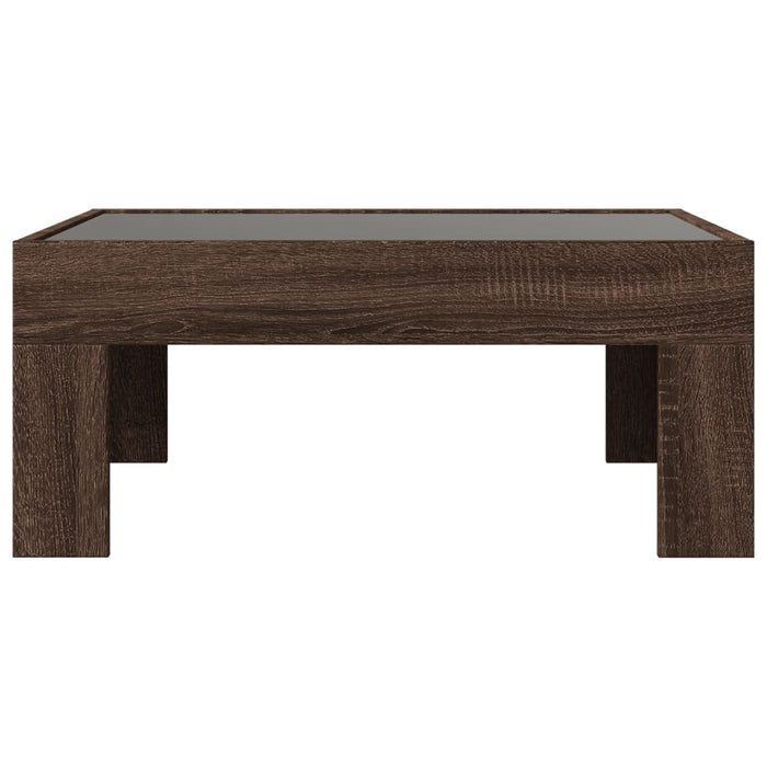Măsuță de cafea cu LED infinity, stejar maro, 70x50x30 cm - WALTI WALTI