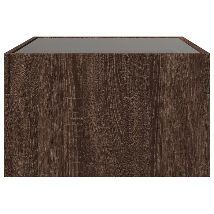 Măsuță de cafea cu LED infinity, stejar maro, 70x50x30 cm - WALTI WALTI