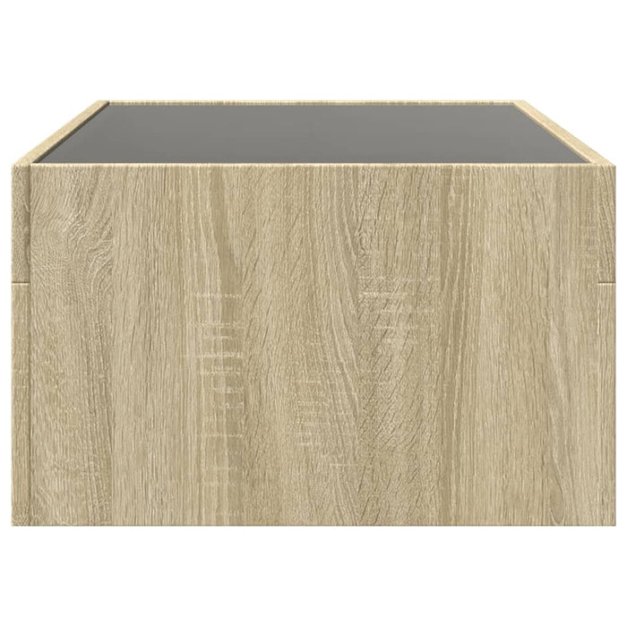 Măsuță de cafea cu LED infinity, stejar sonoma, 90x50x30 cm - WALTI WALTI