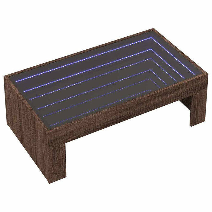 Măsuță de cafea cu LED infinity, stejar maro, 90x50x30 cm - WALTI WALTI