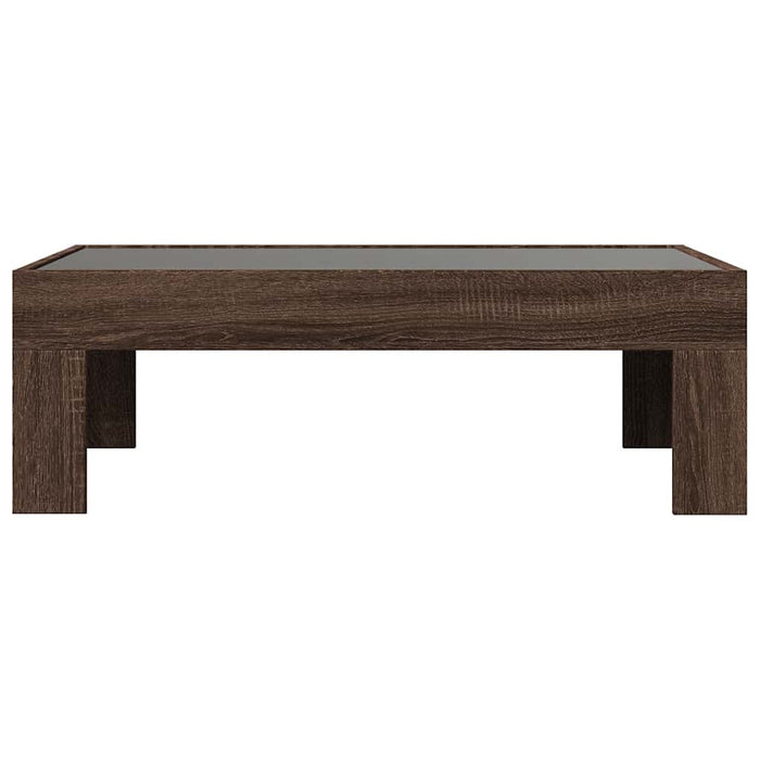 Măsuță de cafea cu LED infinity, stejar maro, 90x50x30 cm - WALTI WALTI