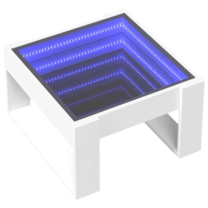 Măsuță de cafea cu LED infinity, alb, 50x53x30 cm - WALTI WALTI