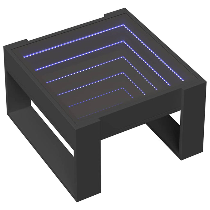 Măsuță de cafea cu LED infinity, negru, 50x53x30 cm - WALTI WALTI