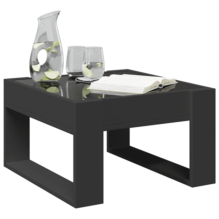 Măsuță de cafea cu LED infinity, negru, 50x53x30 cm - WALTI WALTI
