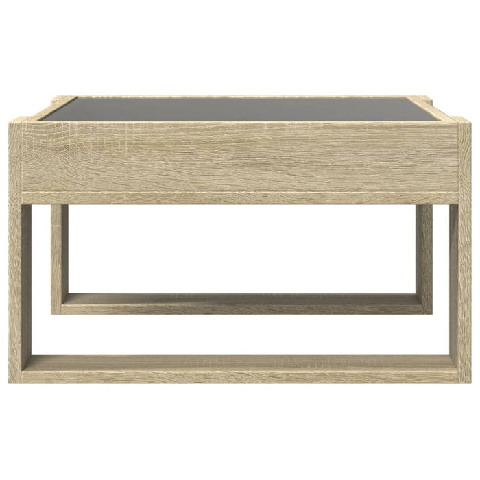 Măsuță de cafea cu LED infinity, stejar sonoma, 50x53x30 cm - WALTI WALTI