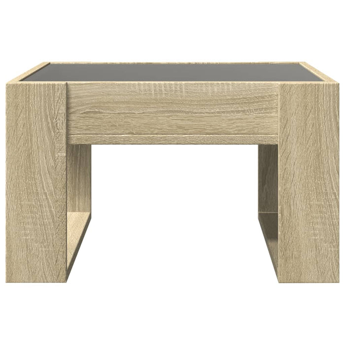 Măsuță de cafea cu LED infinity, stejar sonoma, 50x53x30 cm - WALTI WALTI