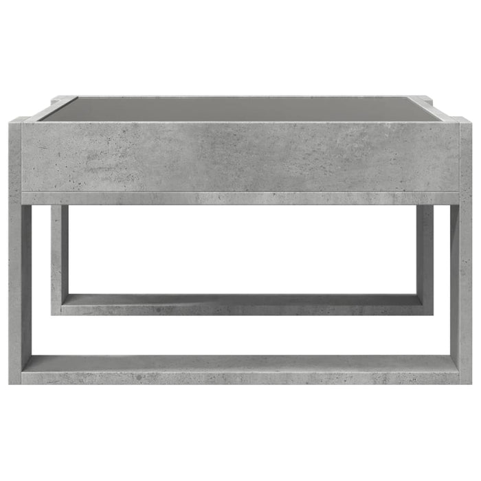 Măsuță de cafea cu LED infinity, gri beton, 50x53x30 cm - WALTI WALTI