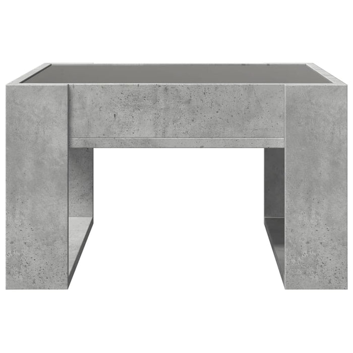 Măsuță de cafea cu LED infinity, gri beton, 50x53x30 cm - WALTI WALTI