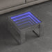 Măsuță de cafea cu LED infinity, gri beton, 50x53x30 cm - WALTI WALTI
