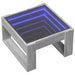 Măsuță de cafea cu LED infinity, gri sonoma, 50x53x30 cm - WALTI WALTI