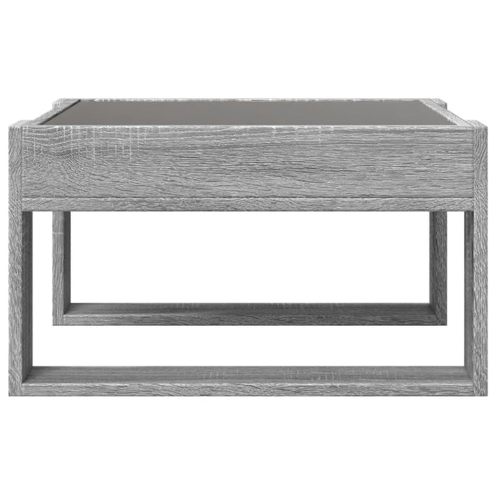 Măsuță de cafea cu LED infinity, gri sonoma, 50x53x30 cm - WALTI WALTI