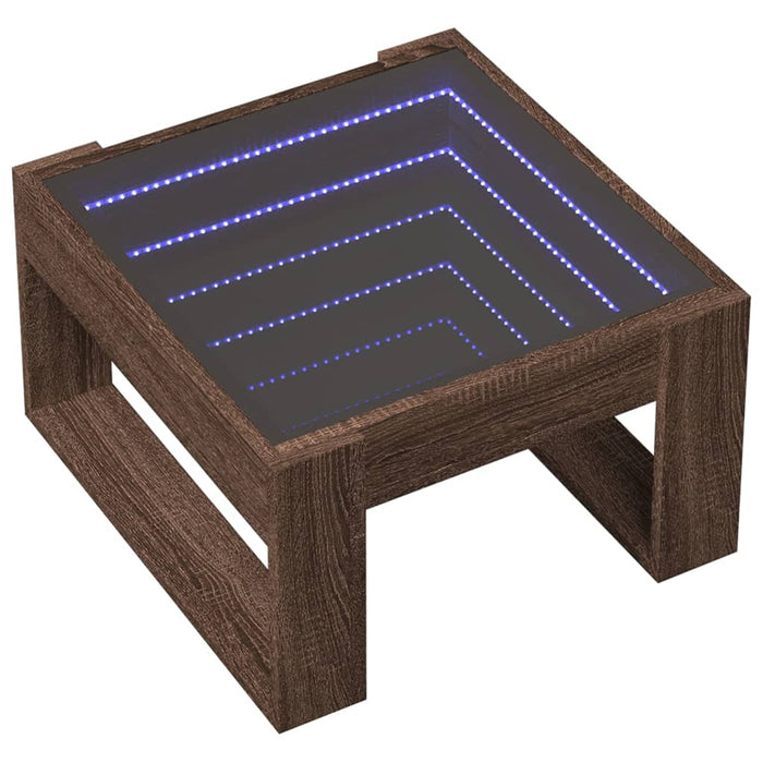 Măsuță de cafea cu LED infinity, stejar maro, 50x53x30 cm - WALTI WALTI
