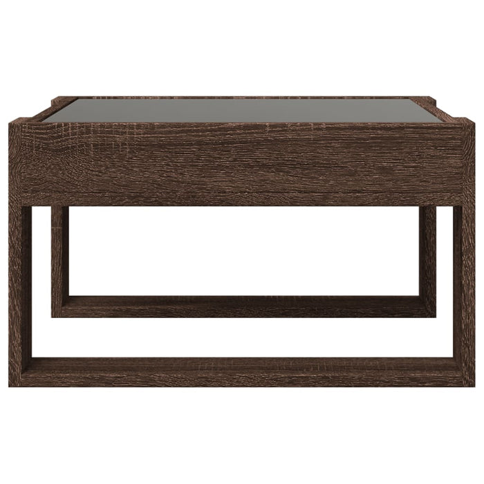 Măsuță de cafea cu LED infinity, stejar maro, 50x53x30 cm - WALTI WALTI