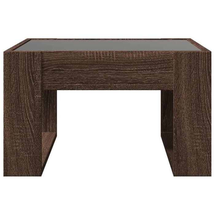 Măsuță de cafea cu LED infinity, stejar maro, 50x53x30 cm - WALTI WALTI