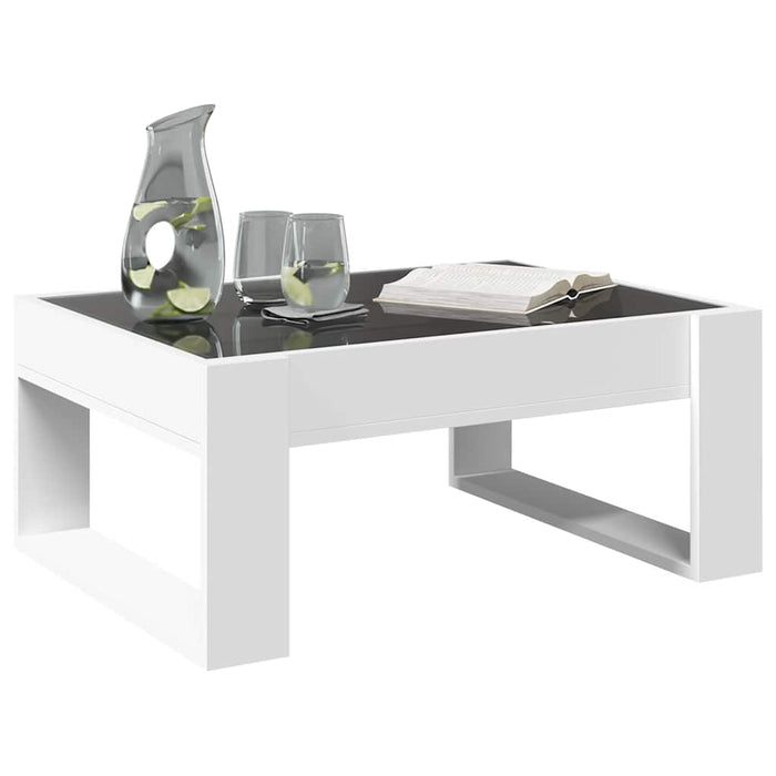 Măsuță de cafea cu LED infinity, alb, 70x53x30 cm - WALTI WALTI
